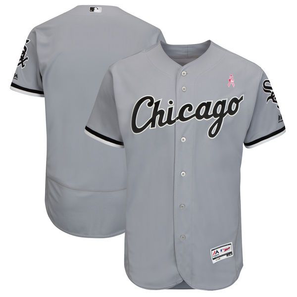 Men Chicago White Sox Blank Grey Mothers Edition MLB Jerseys->los angeles angels->MLB Jersey